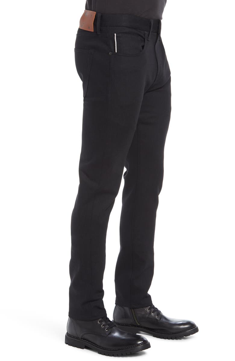 HIROSHI KATO The Scissors Slim Tapered 10.5-Ounce Stretch Selvedge Jeans, Alternate, color, Black Raw