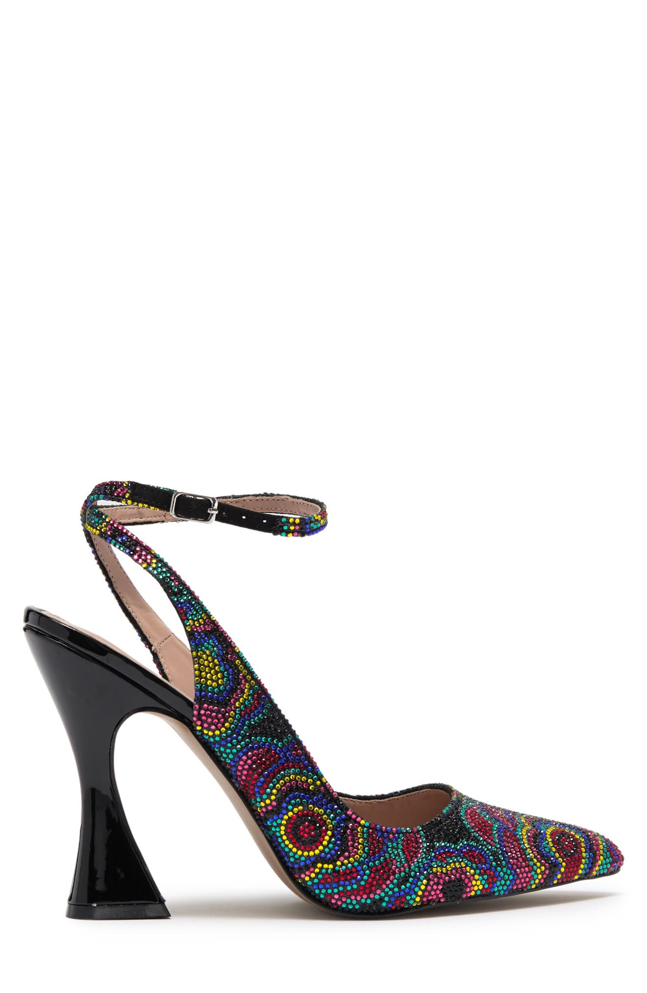 Betsey Johnson Darling Rhinestone Embellished Flared Heel Pump (Women ...