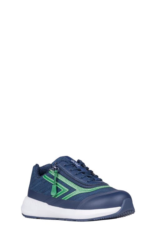 BILLY Footwear Kids' Billy Goat Sneaker in Navy/Green 