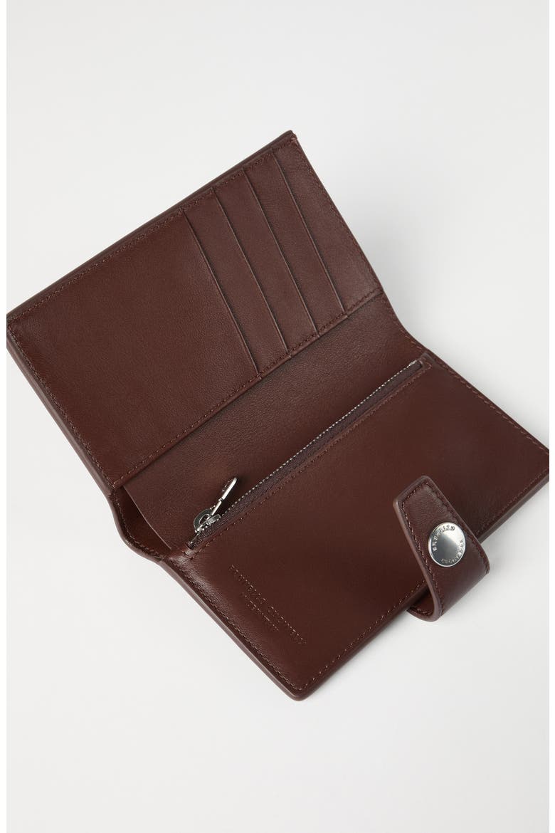 Calfskin wallet, Alternate, color, Brown