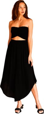 PINK HALEY Winona Smocked Tube Top & Asymmetrical Pants Set