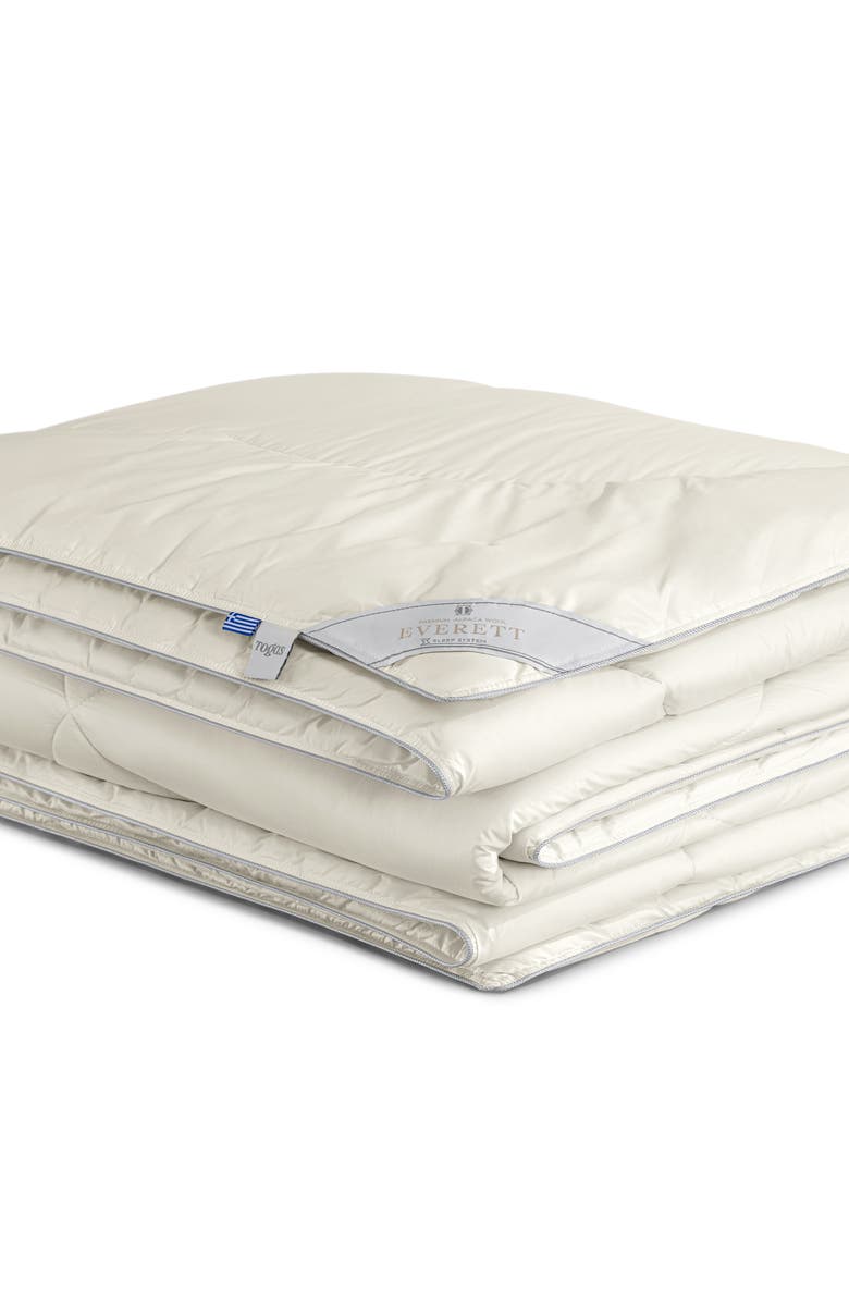 Togas Everett alpaca wool comforter, Alternate, color, White