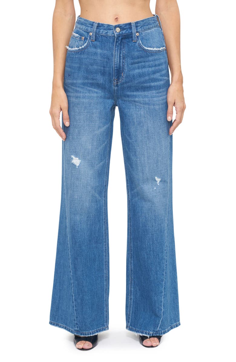 Pistola Ruby High Waist Palazzo Wide Leg Jeans, Main, color, 