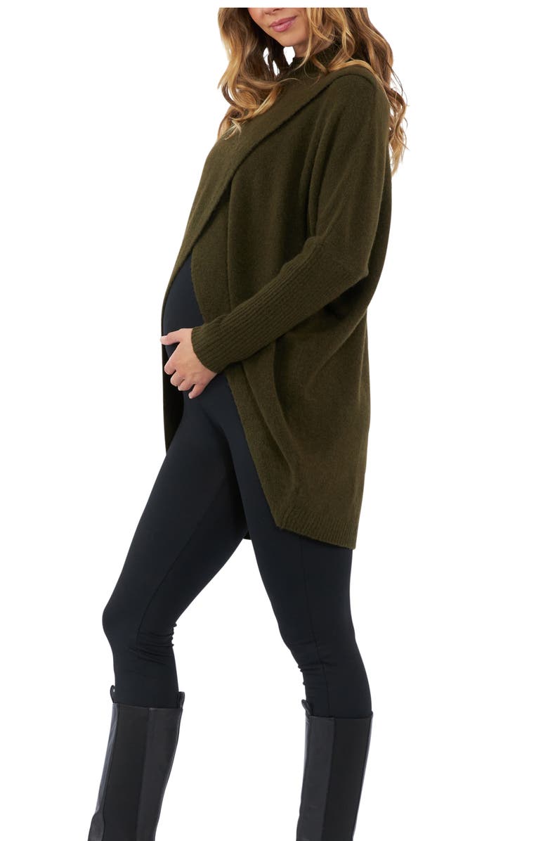 Ripe Maternity Hallie Cross Over Knit, Alternate, color, Khaki