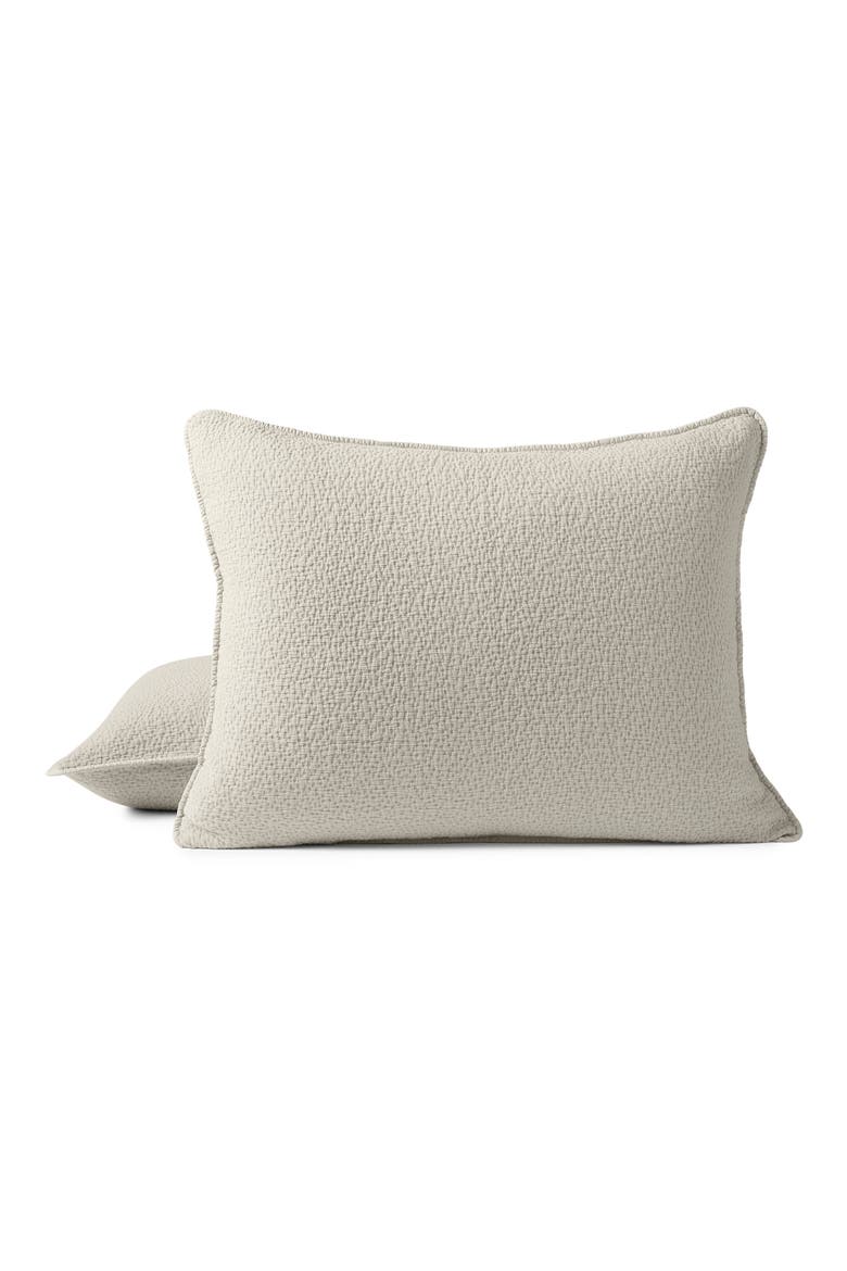 Cascade Organic Cotton Matelassé Sham, Main, color, STONE