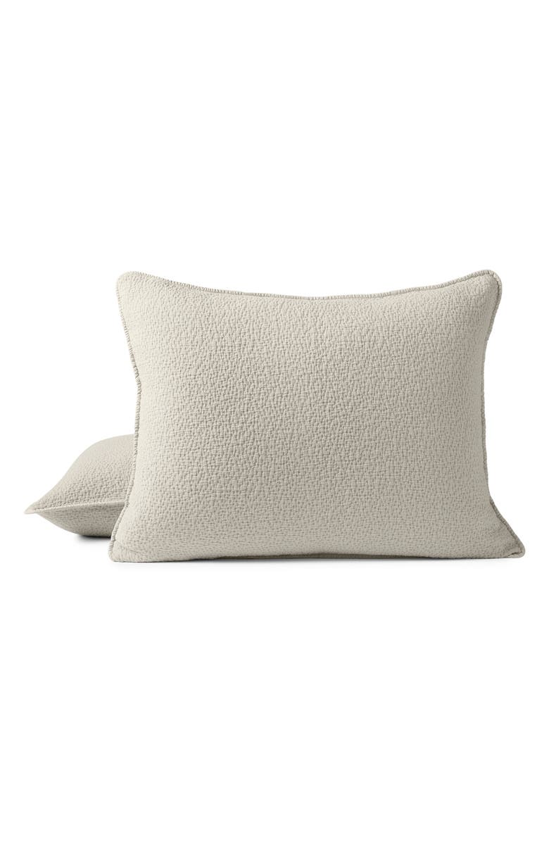 Coyuchi Cascade Organic Cotton Matelassé Sham, Main, color, Stone
