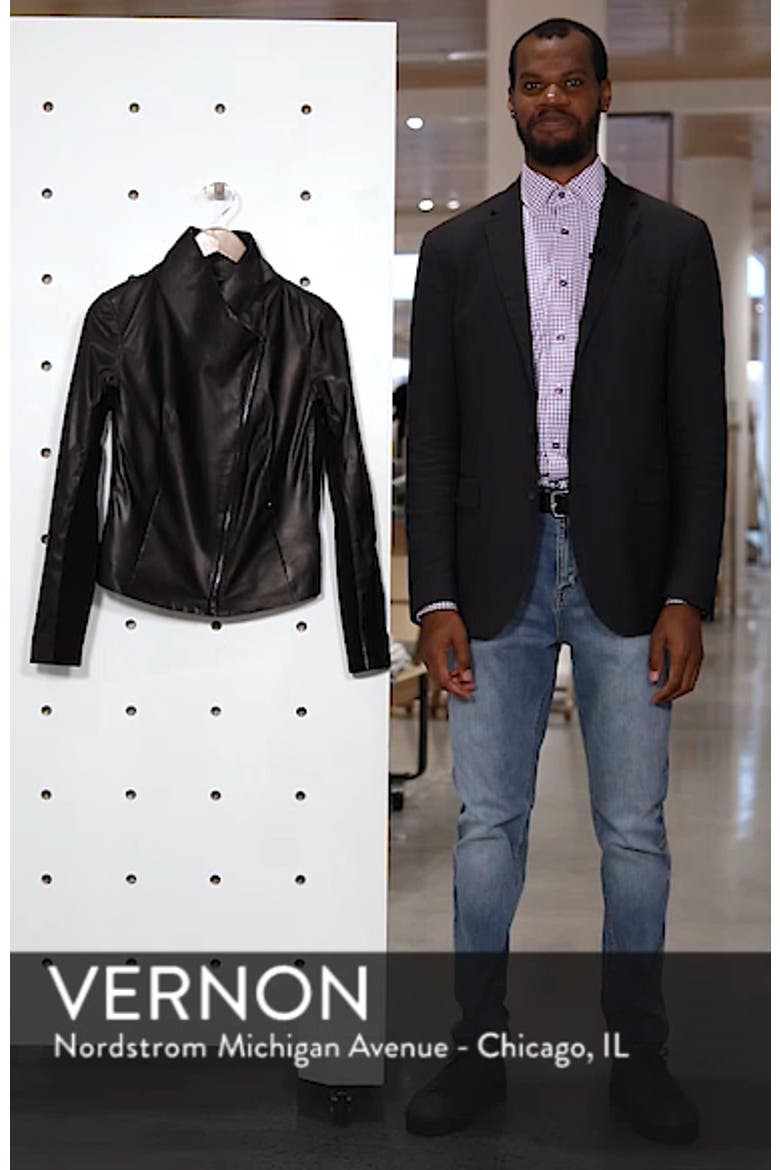 Stand Collar Leather Jacket video