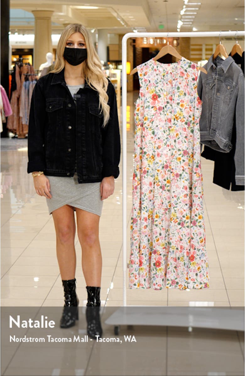 Floral Print Sleeveless Maxi Dress, sales video thumbnail