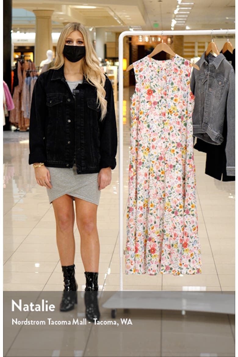 Floral Print Sleeveless Maxi Dress video