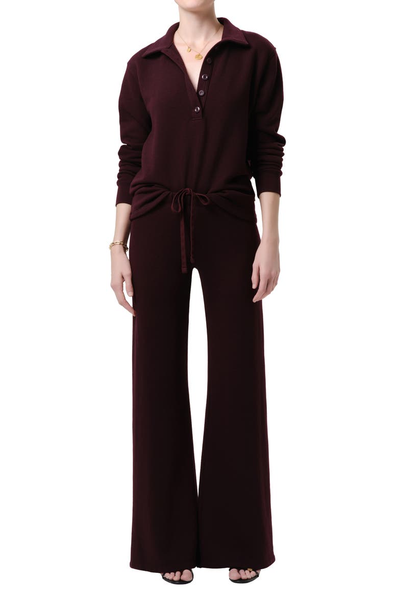 Nora Drawstring Pants, Alternate, color, MAHOGANY DK PURPLE