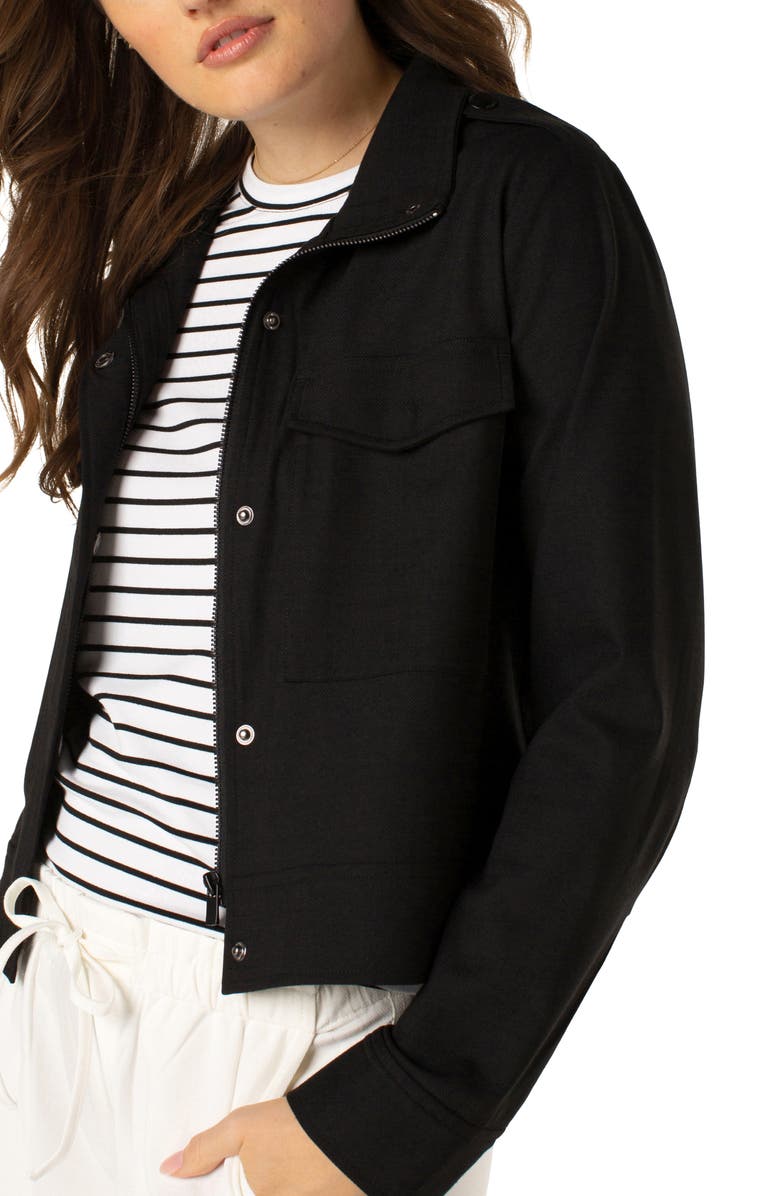 Liverpool Los Angeles Crop Stretch Sateen Utility Jacket, Alternate, color, 