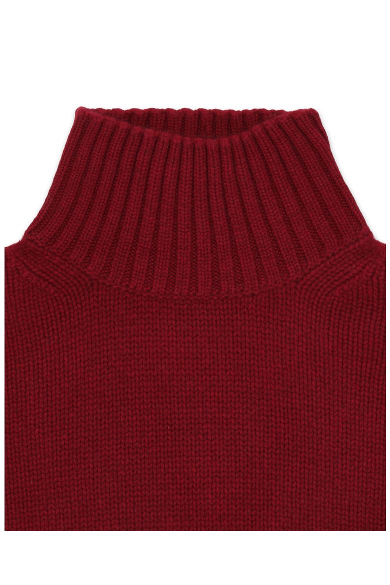 Ele High Neck Sweater, Alternate, color, Burgundy