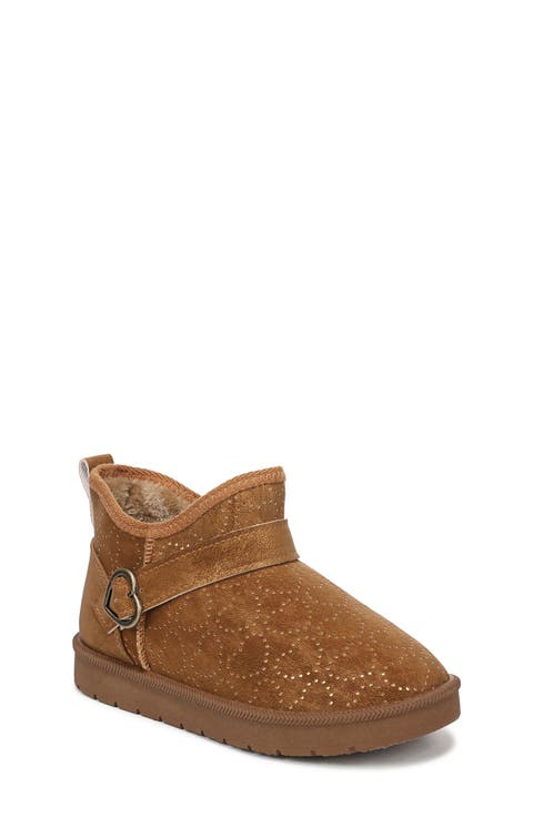 Kids' Perforated Heart Ankle Boot