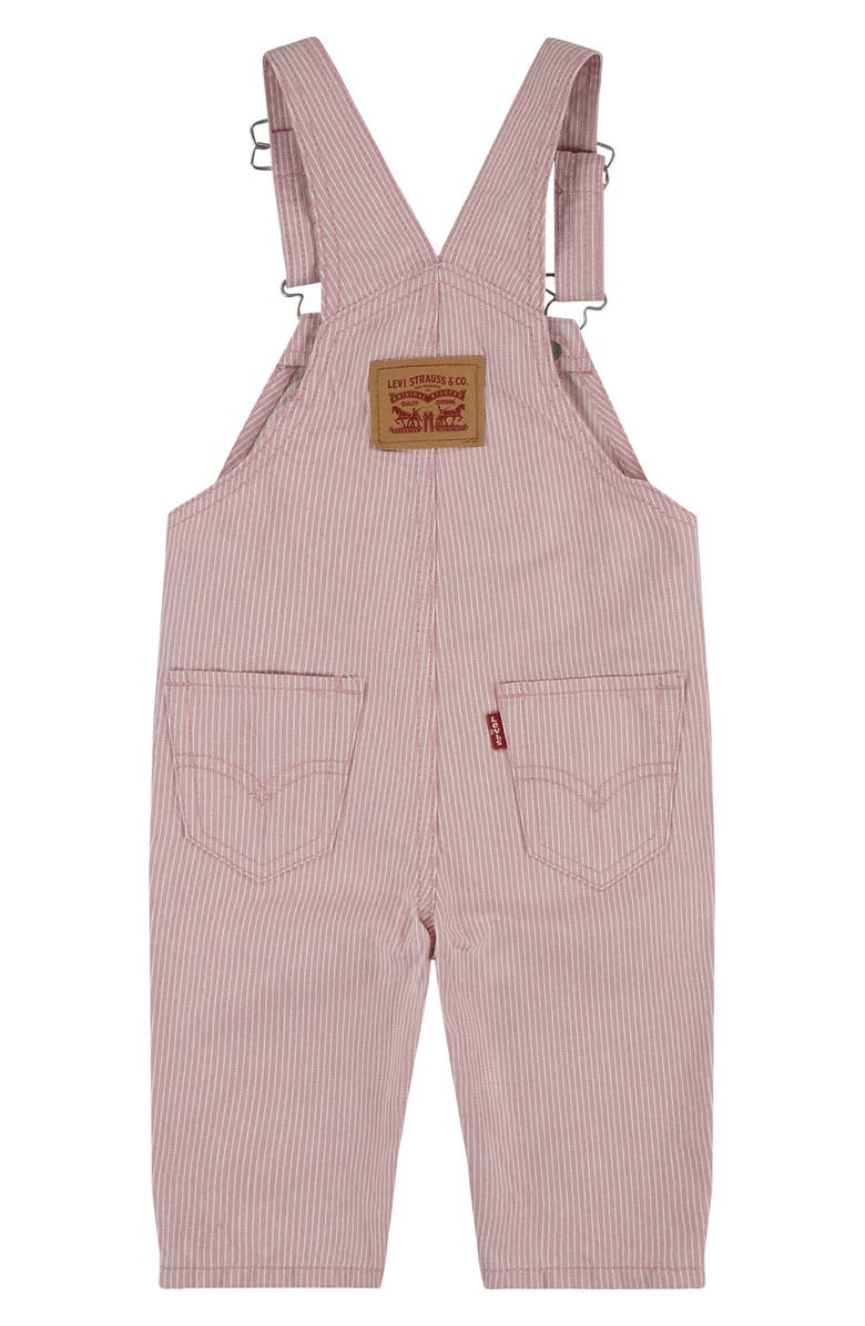 Levi's Railroad Stripe Cotton Overalls, Alternate, color, Red/ Whtite Stripe