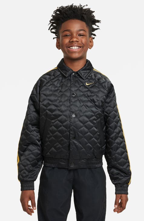 Kids black bomber jacket best sale