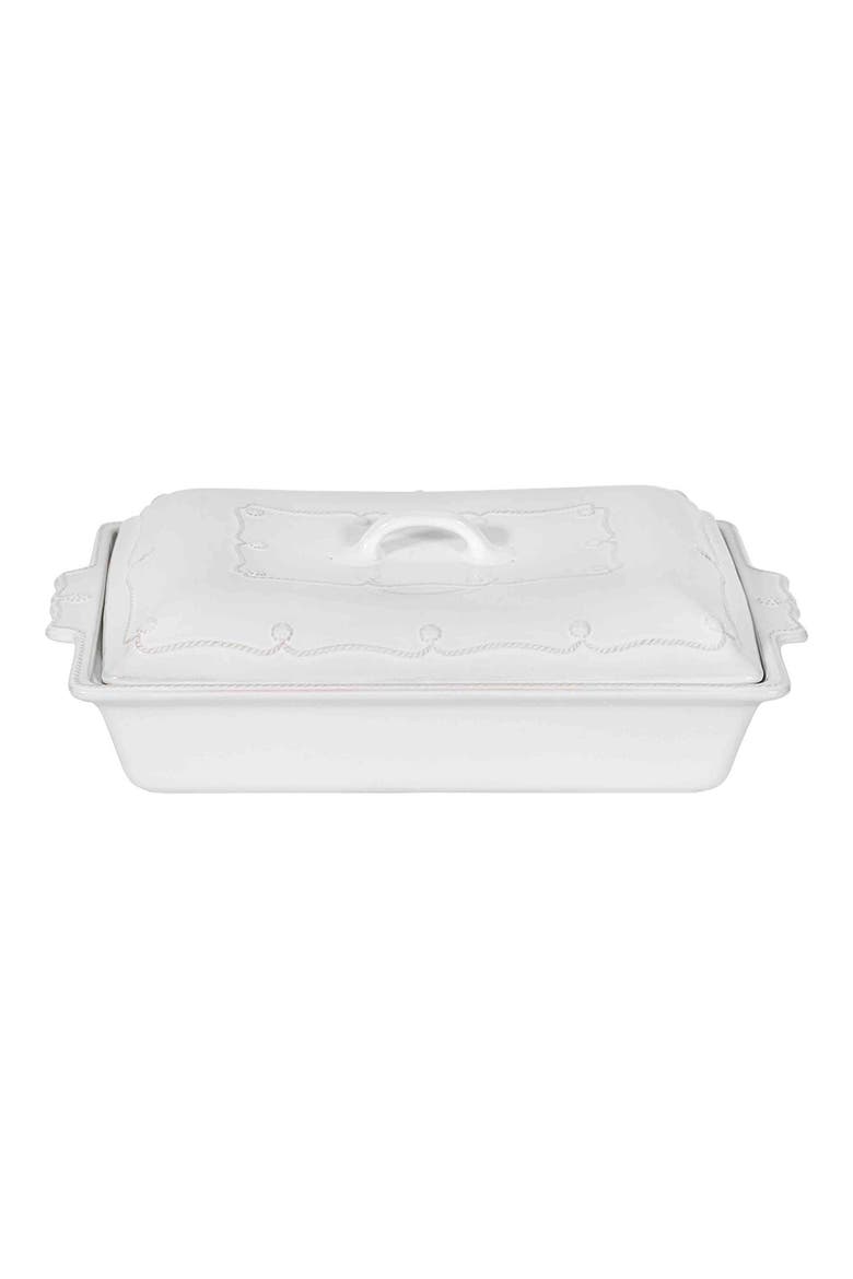 Berry & Thread 13-Inch Rectangular Ceramic Baking Dish with Lid, Main, color, WHITEWASH