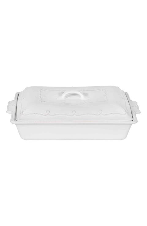 Berry & Thread 13-Inch Rectangular Ceramic Baking Dish with Lid