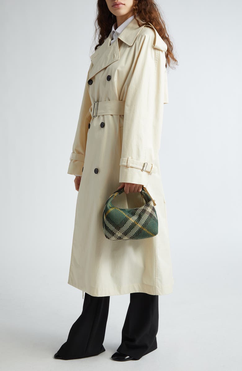 Burberry Mini Check Hobo Bag, Alternate, color,