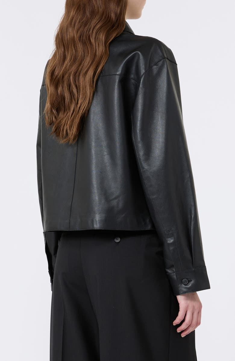 Weekend Max Mara Piovra Leather Jacket, Alternate, color, Black