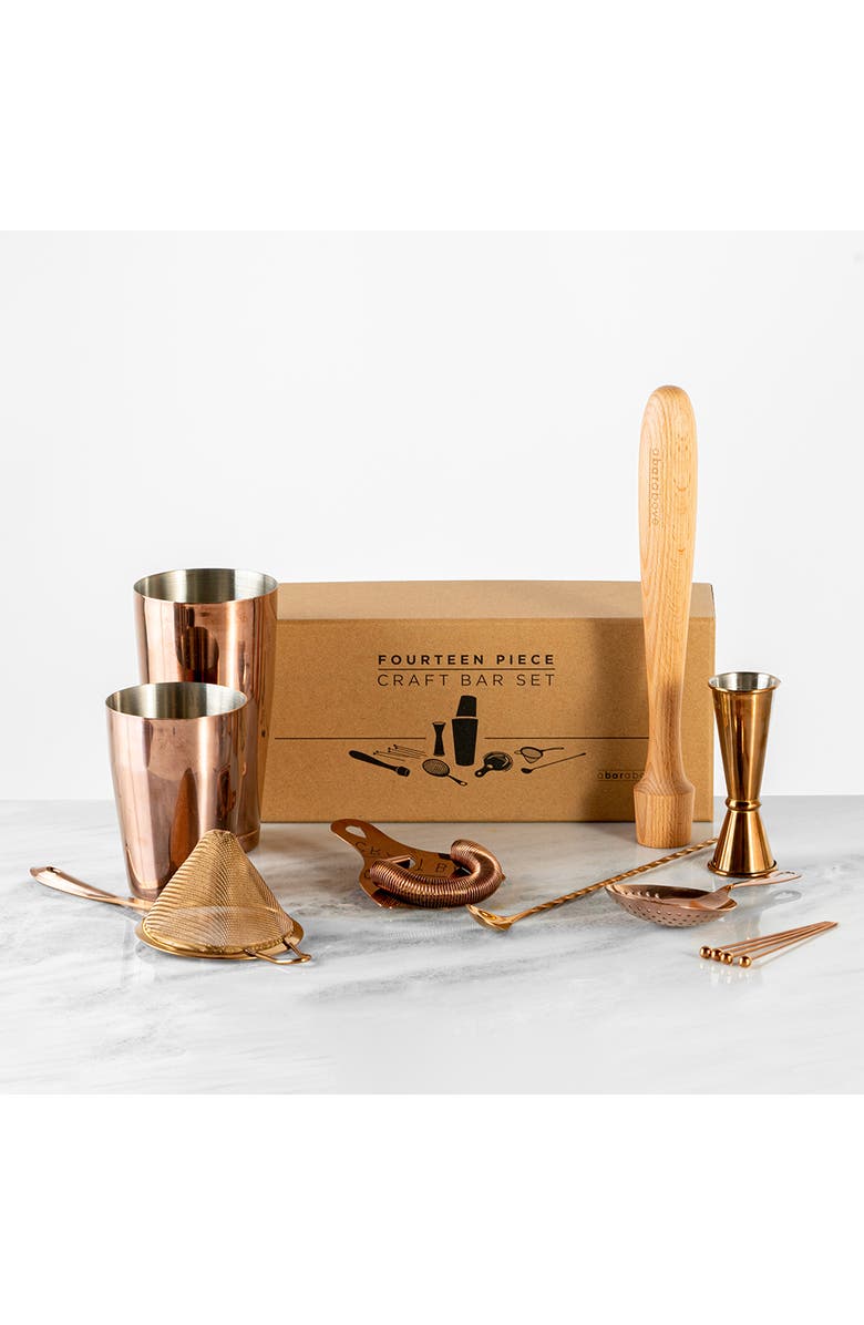 A Bar Above 14-Piece Craft Bar Set, Antique Copper, Alternate, color, Antique Copper
