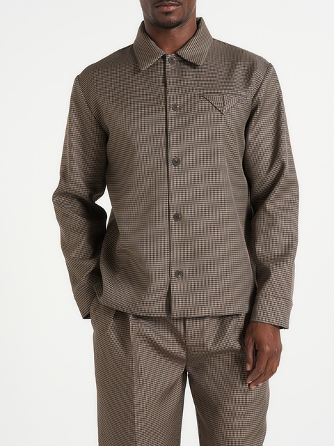 Leo Houndstooth Overshirt