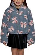Design History Kids' Bow Printed Fleece Jacket