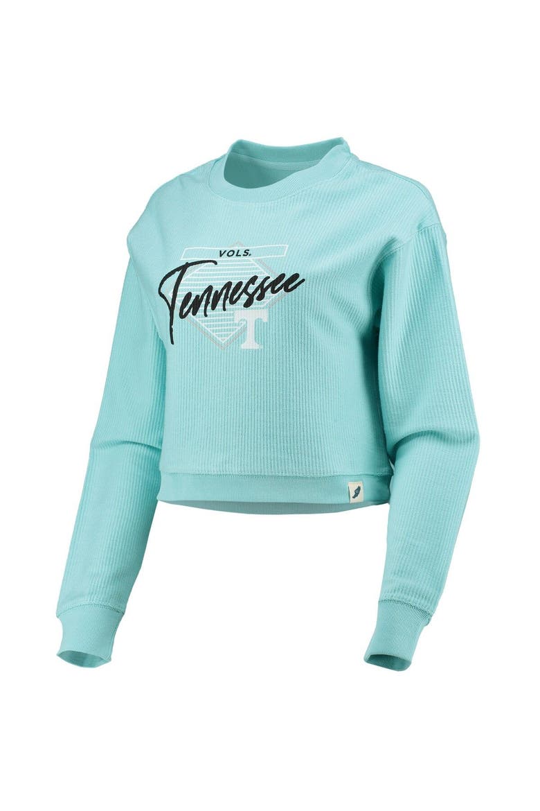 Women's League Collegiate Wear Light Blue Tennessee Volunteers Corded Timber Cropped Pullover Sweatshirt, Alternate, color, Light Blue