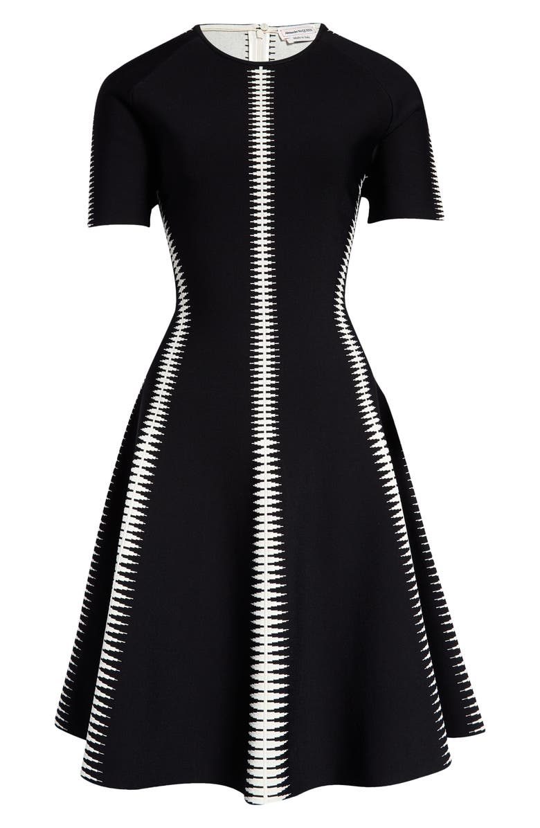 McQueen Alexander McQueen Spine Jacquard Sweater Dress, Main, color, 