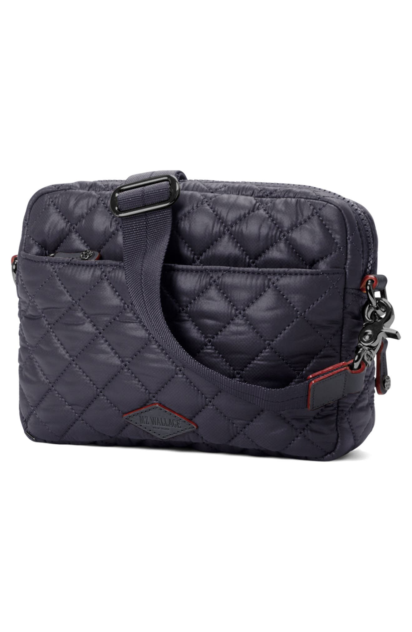 MZ Wallace Small Metro Quilted Nylon Camera Bag, Alternate, color, Black