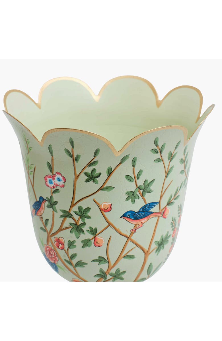 Mrs. Alice Green Chinoiserie Small Tole Urn Vase, Alternate, color, Green