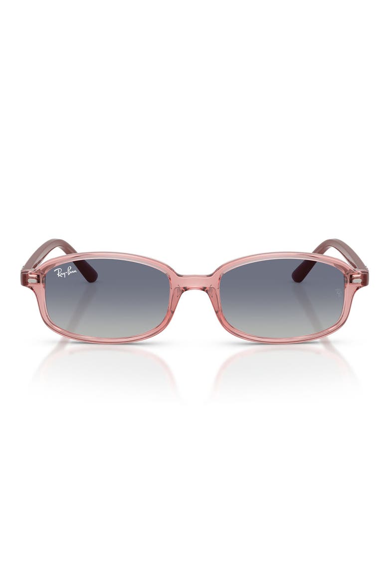 Kids' 49mm Irregular Sunglasses, Main, color, TRANSPARENT PINK / GREY BLUE