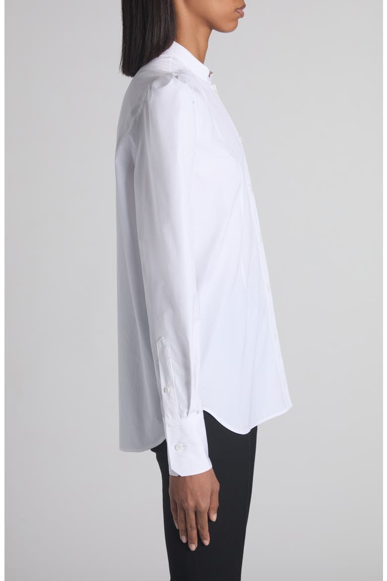 Cotton Poplin Button-Up Shirt, Alternate, color, OPTICALWHITE
