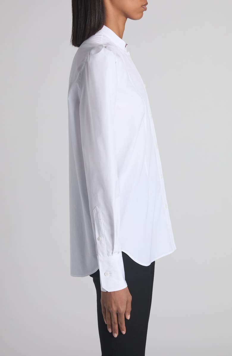 McQueen Cotton Poplin Button-Up Shirt, Alternate, color, Opticalwhite