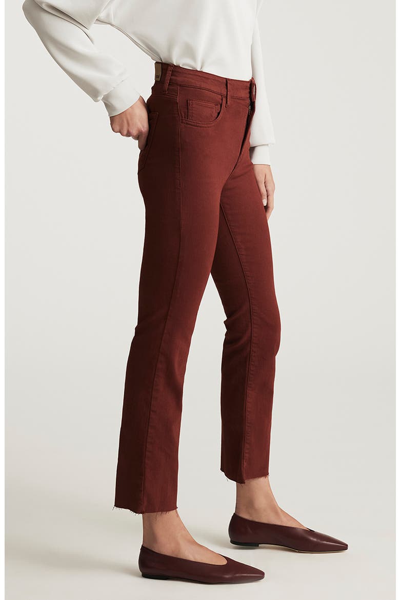Anika Mid Waist Raw Hem Crop Flare Jeans, Alternate, color, ANDORRA FLEX BLUE