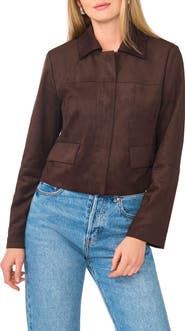 Parker Faux Suede Cropped Jacket