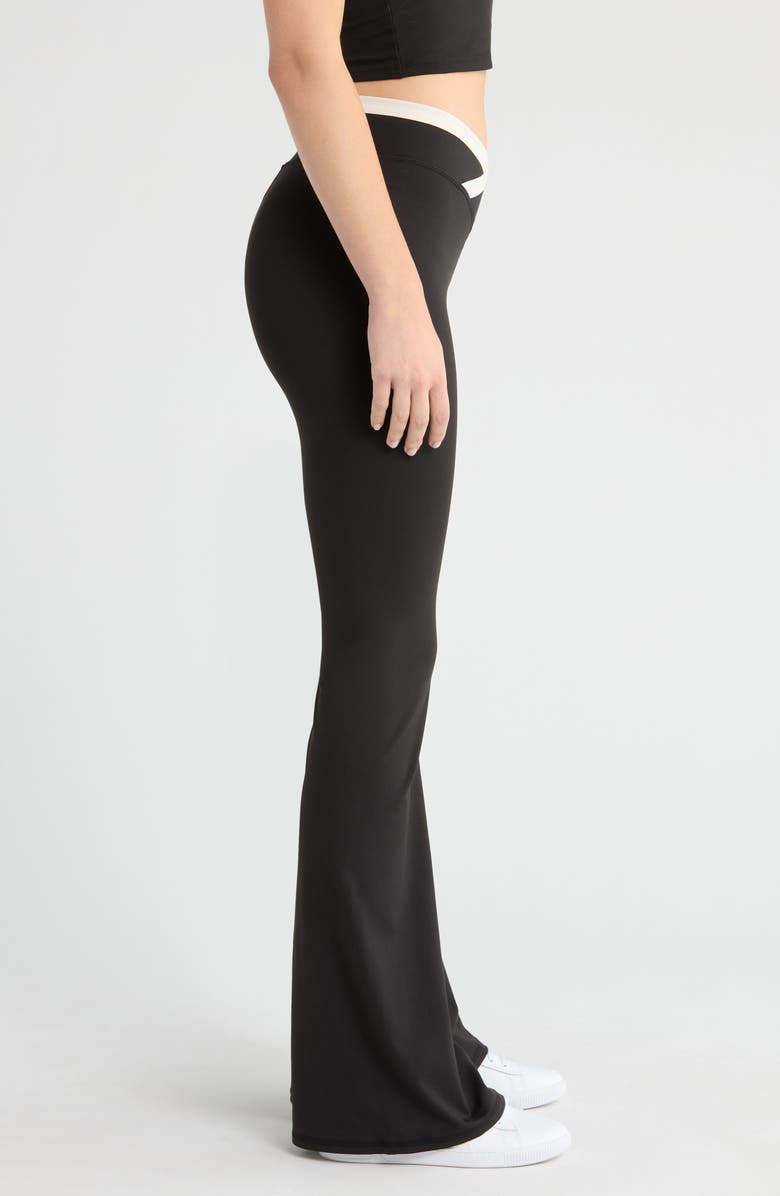 PacSun Contrast Crossover Flare Leggings, Alternate, color, Meteorite