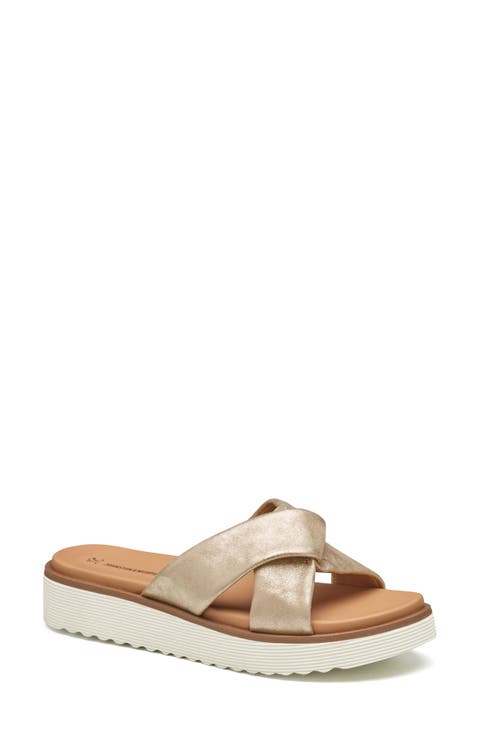 Mitzi Knot Platform Wedge Slide Sandal (Women)