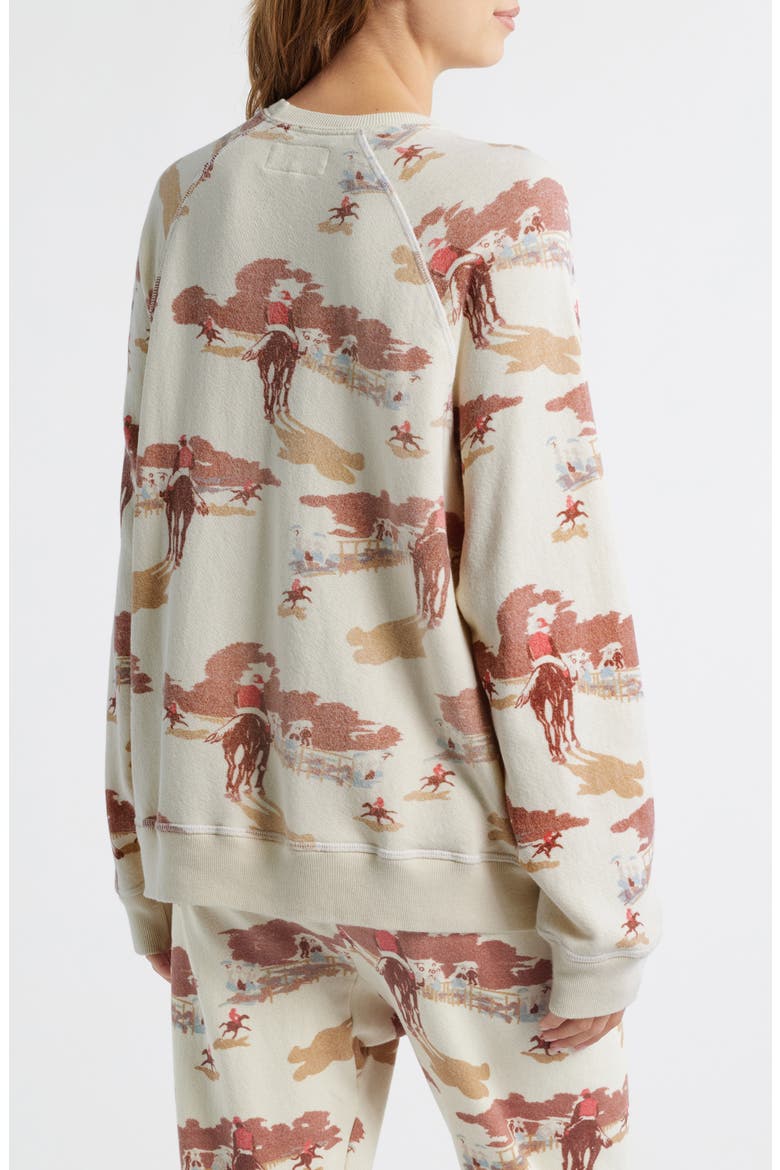 The Slouch Crewneck Sweatshirt, Alternate, color, RIDING HORSES PRINT