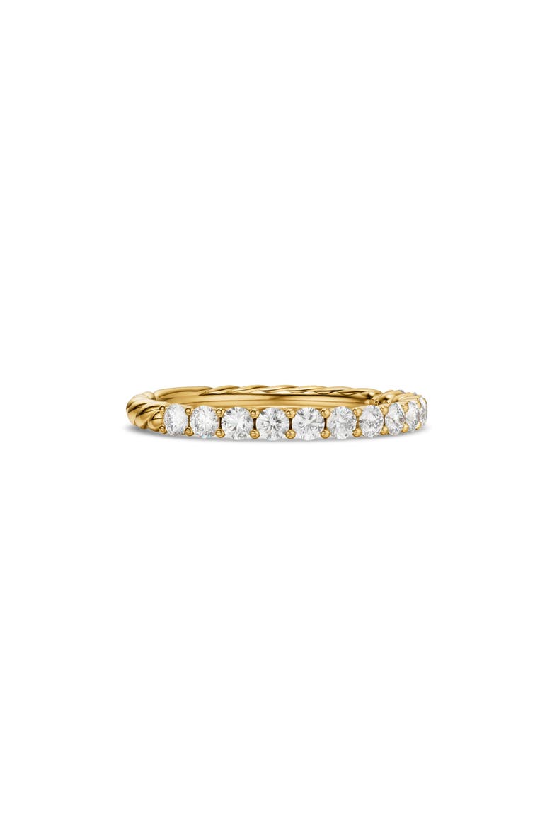 Petite Pavé 18k Gold Diamond Band Ring, Alternate, color, GOLD