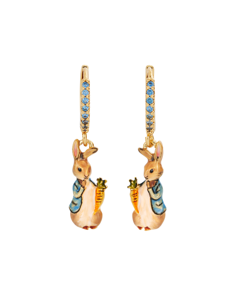 x Peter Rabbit Carrot Charm Huggie Earrings