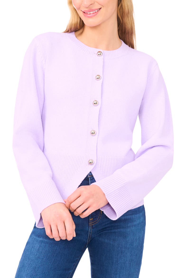 Della Fitted Cardigan, Main, color, PERIWINKLE