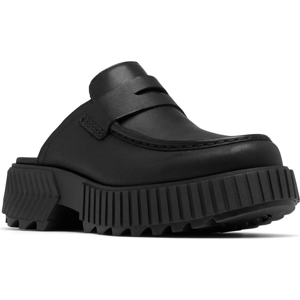Sorel Ona Ave Penny Loafer Mule In Black