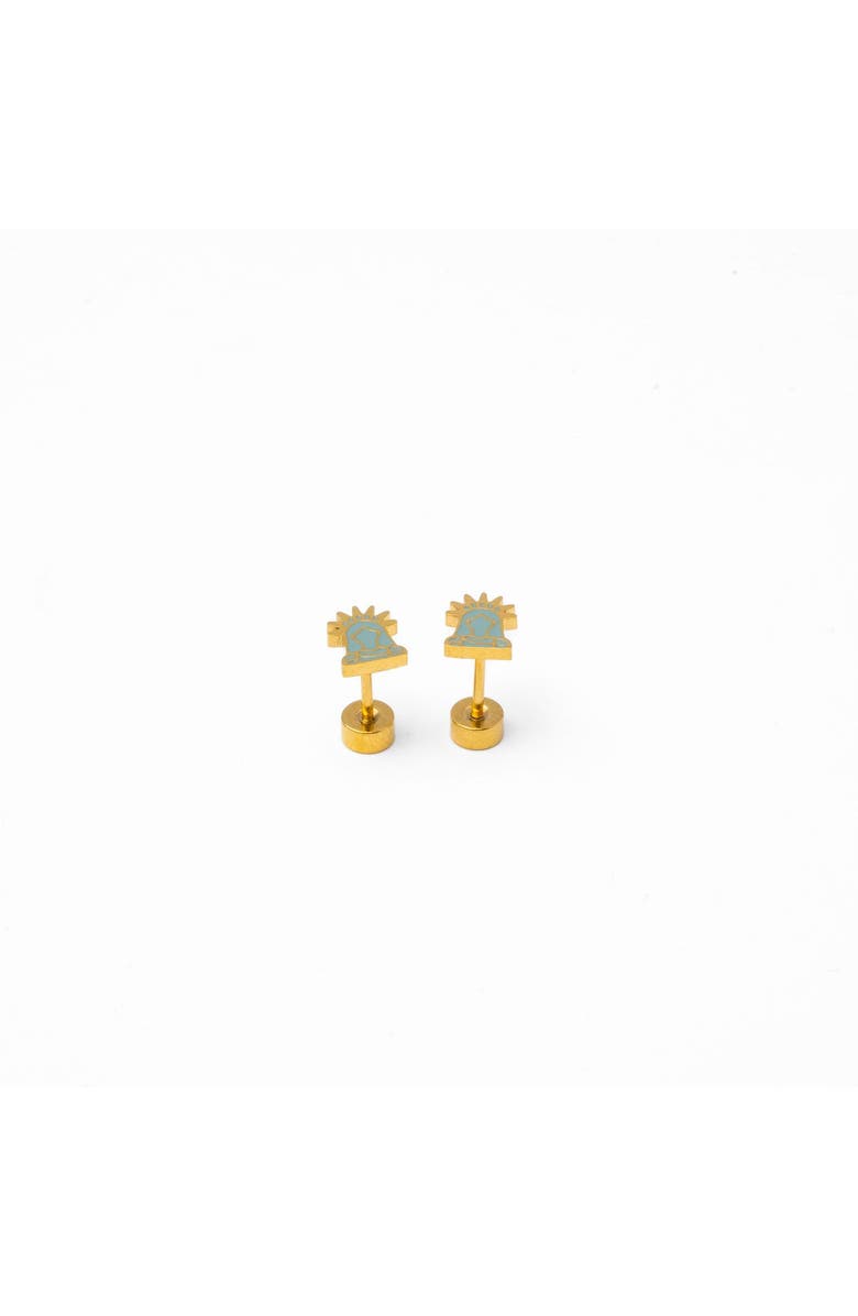 Pip Pop Lady Liberty Stud Earrings, Alternate, color, Blue