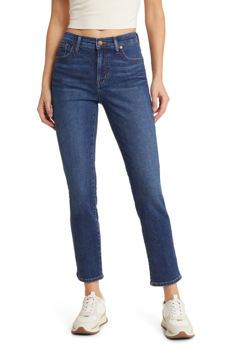 The Perfect Mom Jeans, Main, color, DEMING WASH
