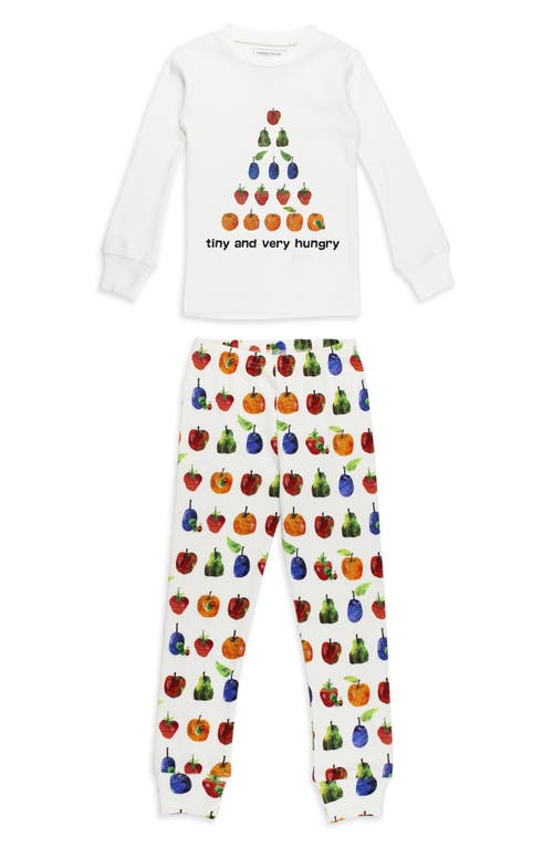 L'Ovedbaby x 'The Very Hungry Caterpillar™' Kids' Fitted Organic Cotton Two-Piece Pajamas in Still Hungry 