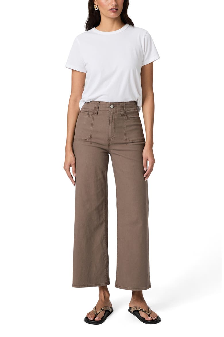 Anessa High Waist Ankle Wide Leg Jeans, Alternate, color, VINTAGE MUSHROOM TAUPE