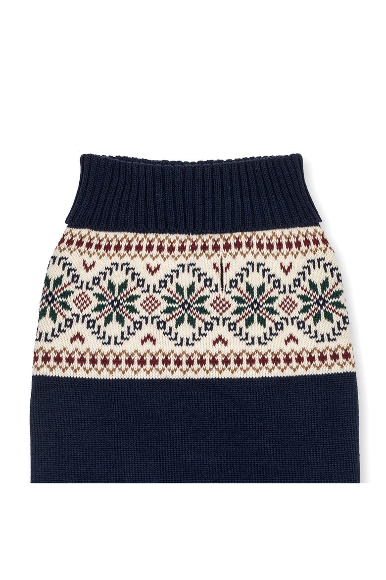 Organic Fair Isle Dog Sweater, Alternate, color, Scottish Snowflake