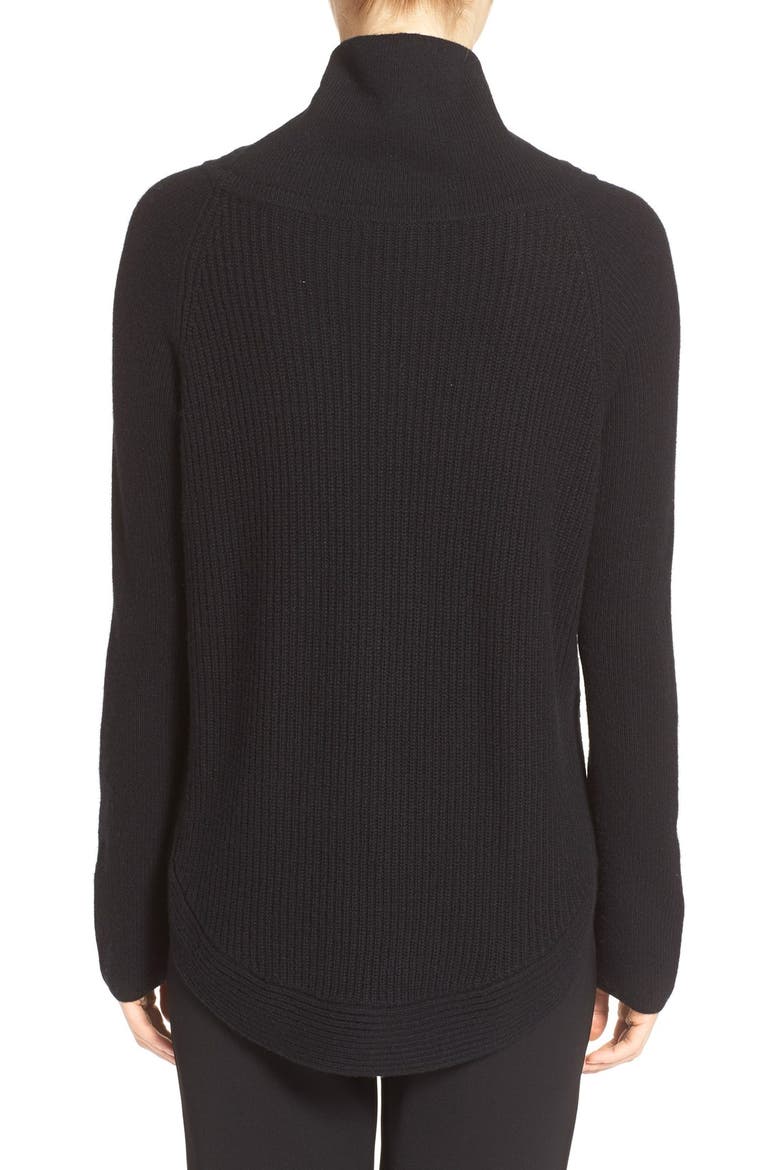 Side Zip Turtleneck, Alternate, color, BLACK