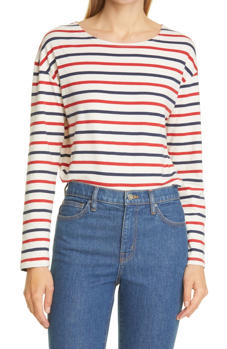 Nili Lotan Arlette Stripe T-Shirt, Main, color,