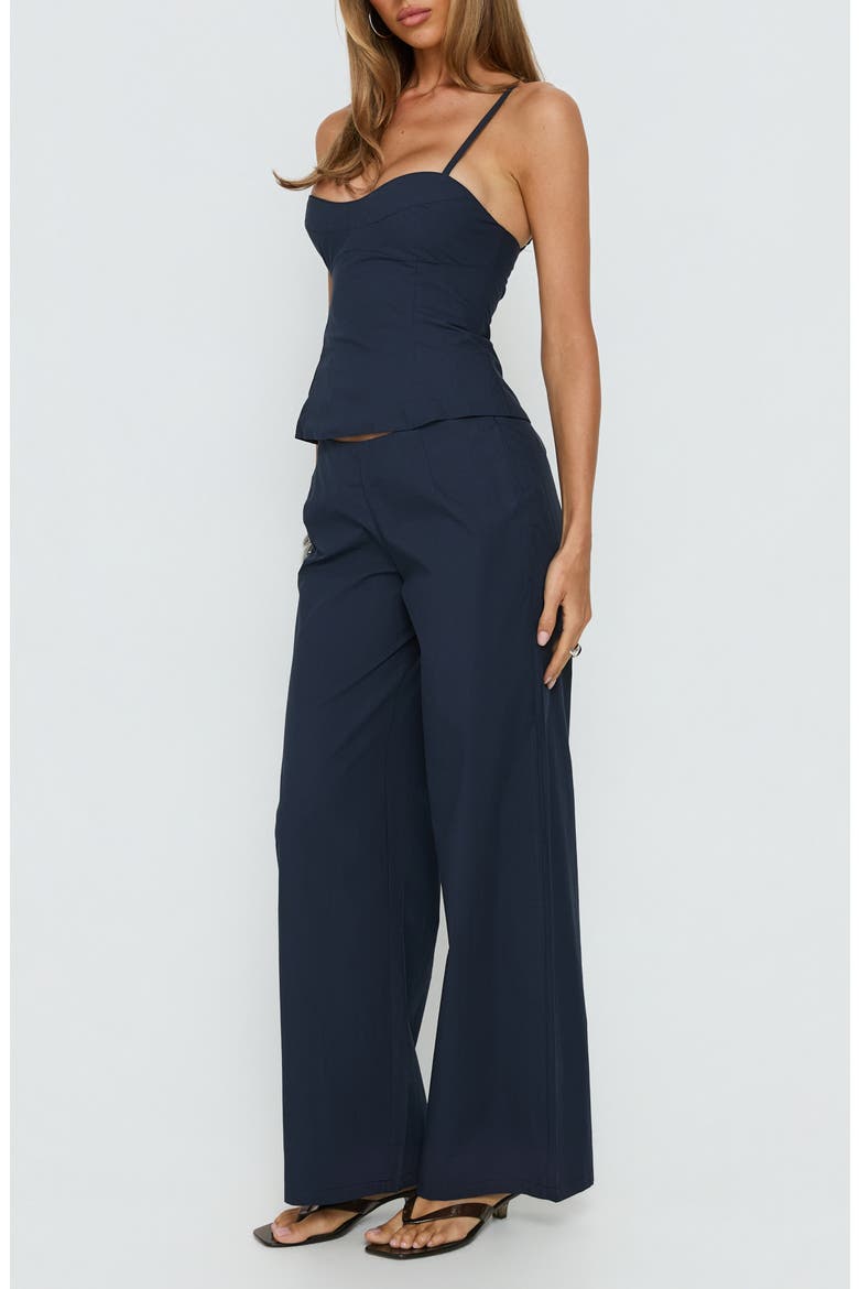 Kierstyn Cotton Camisole & Pants Set, Alternate, color, NAVY